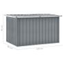 vidaXL Garden Storage Box Grey 149x99x93 cm Image 2