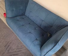 2 seater love seat velvet sofa