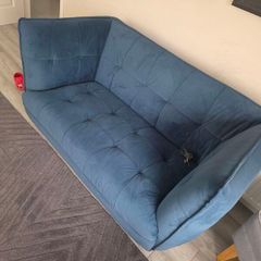 2 seater love seat velvet sofa