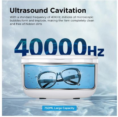 BRAND NEW Ultrasonic Cleaner Portable 40000Hz High Frequency Vibration Cleaning Machine Jewelry Glasses Watch Cleaning