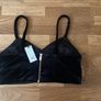 Brand New River Island Black Velvet Bra Top Image 2