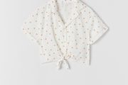 Zara polka dot shirt with knot size 9yo