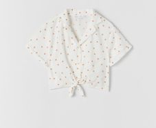 Zara polka dot shirt with knot size 9yo