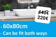 LED Bathroom Mirror Antifog Defogger 60x80cm