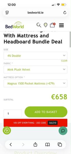 Double storage bed