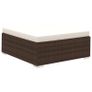 8 Piece Garden Lounge Set with Cushions Poly Rattan Brown Image 6