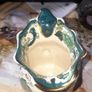 Beautiful Old Mason Jug, England, Chartreuse pattern, teal, green and gilt floral chinoiserie decoration shaped rim and scroll handle mid 20th century Image 2