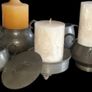 Vintage Arts & Crafts Hammered Pewter Set/Stampeded Image 3