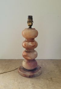 Mid-century onyx table lamp