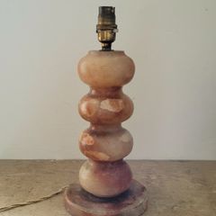 Mid-century onyx table lamp