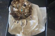 Metal Floral Brooch