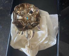 Metal Floral Brooch