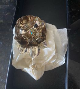 Metal Floral Brooch