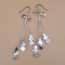 Sterling 925 Silver Cascading Leaf Drop Earrings Image 5