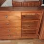 Pine mid-sleeper bed with storage shelf Image 5