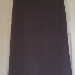 Size 10 - As New - A Beautiful Chocolate Skirt - Soft Fabric - Back Pleat & Hidden Zip - #