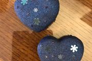 Two sparkly Blue Heart Shaped Trinket boxes
