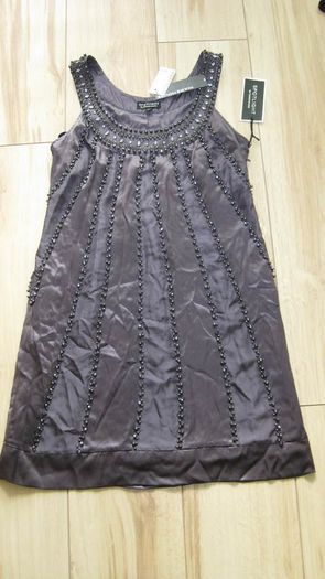 Spotlight by WAREHOUSE ladies  Plum colour occasion dress with detailing  Uk size 10/small