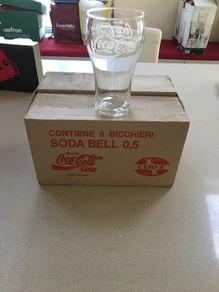 Coca Cola 6 Italian Glasses in the original box