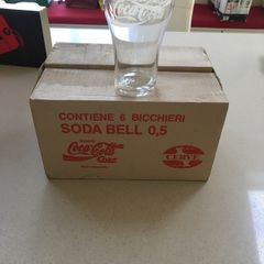 Coca Cola 6 Italian Glasses in the original box
