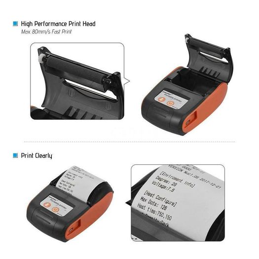 Portable USB Wireless BT 58mm Thermal Receipt Printer Mobile POS Label Printer