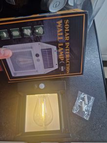 Outdoor solar sensor light garden or camping