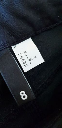 H&M High Waist Black Jeans - Size 8