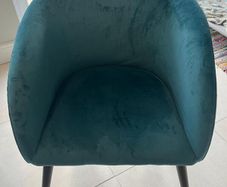 Lily Turquoise Velvet Occasional Chairs from EZ Living