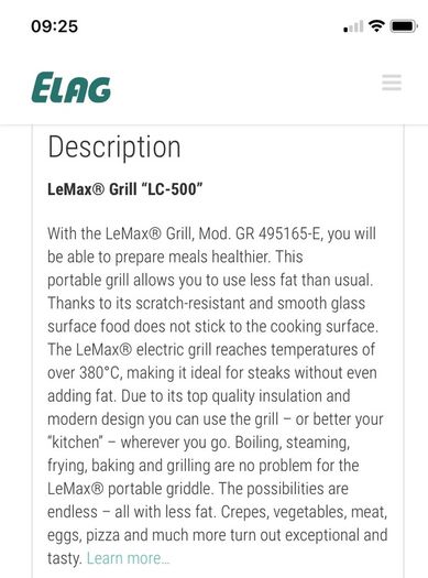 Lemax Grill Lc-500