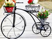 Tricycle Plant Stand Flower Pot Cart Bicycle Holder Rack for Home Garden Patio