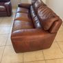 Brown/Tan 2 & 3 seater leather couches Image 4