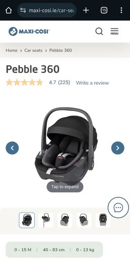 Maxi Cosi Pebble 360 Infant Carseat (Base NOT included)