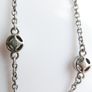 Vintage TI SENTO 925 Sterling Silver Long 30" silver station necklace with clear stones 9,1g                              es Image 7