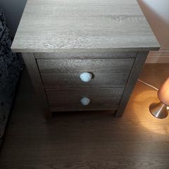 2 Drawers Bedside Locker with Beautiful Knobs