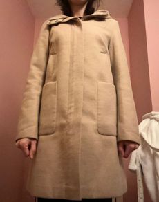 ASOS light beige hooded coat