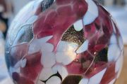 Decorative glass hanging ornament.