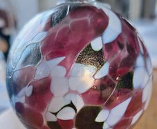 Decorative glass hanging ornament.