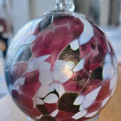 Decorative glass hanging ornament.