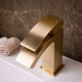 Waterfall Basin Mixer Tap | Brushed Brass (Gold) Image 3