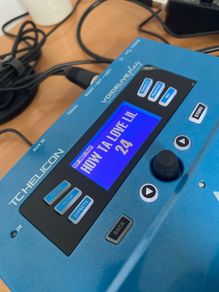 TC Helicon VoiceLive Play pedal for vocal effects and harmony.