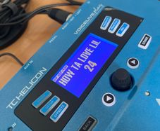 TC Helicon VoiceLive Play pedal for vocal effects and harmony.