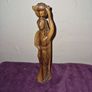 Hand carved wooden woman figure Image 5