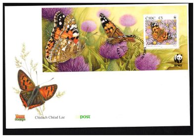 2005 Ireland Fauna & Flora Butterflies Miniature Sheet An Post First Day Cover (FDC)
