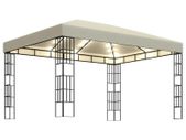 Gazebo with String Lights 3x4 m Cream