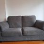 2 seater grey fabric sofa Image 4