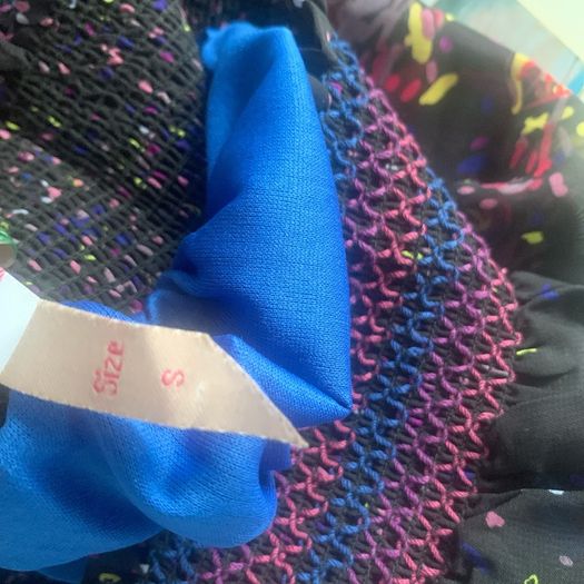 Black & Purple mini skirt. Size S