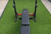 Bodymax Adjustable Bench &amp; Rach + 15kg 6ft Olympic Bar