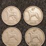 1940s Irish Sixpence SET 1942 Silver 1946 1947 1949 x2 Emergency Issue 7 Coins Image 8