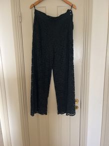 Vintage black lace trousers