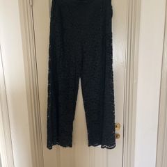 Vintage black lace trousers